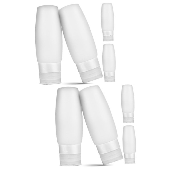 Mikinona 8pcs Travel Shampoo Conditioner Leakproof Squeeze Bottles Tubes for