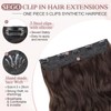 SEGO 3/4 Full Head Clip in Hair Extensions Long Wavy