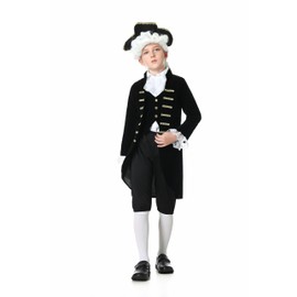 AGCOAH Historical Boys Revolutionary War Costume Founding Father Costume 6 Pcs Colonial Day Teaching Activity (Hamilton costume-7-8Y-L)