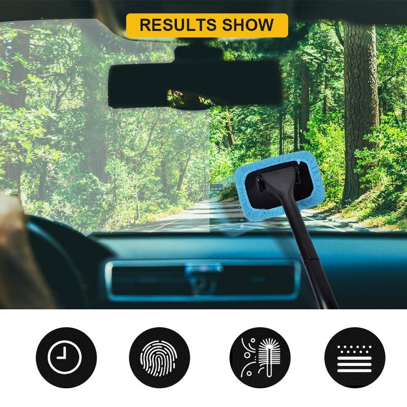 eFuncar Car Care Microfiber Cloths for Windshield Cleaning Tool, Windshield