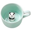Taza de café 3D con diseño de oso panda en