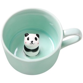 Taza de café 3D con diseño de oso panda en el interior, bonita figura hecha a mano, Navidad, cumpleaños, sorpresa para amigos, familia y niños, taza de oficina para parejas (8 onzas Panda)