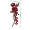 Honbay 2 pares de parches bordados de flores de rosas