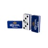 Domino Corona Extra Fondo Azul y Baraja Española Modelo ESP