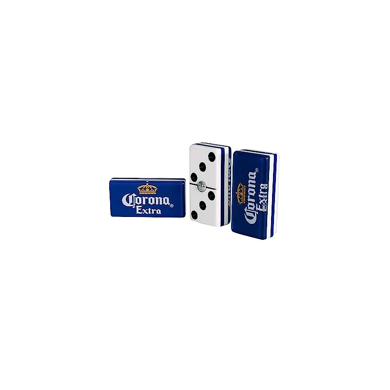 Domino Corona Extra Fondo Azul y Baraja Española Modelo ESP