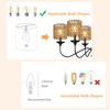 6x Chandelier Shades Clip on Bulb Rattan Lamp Shade Small
