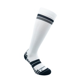 Relaxsan 806 (White/Black, S) Compression Socks Women and Men, Sport and Running socks, 18-22 mmHg, Made in Italy