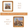 Gdfmsc Square 4x4 Picture Frame with Mat for 3x3, Natural