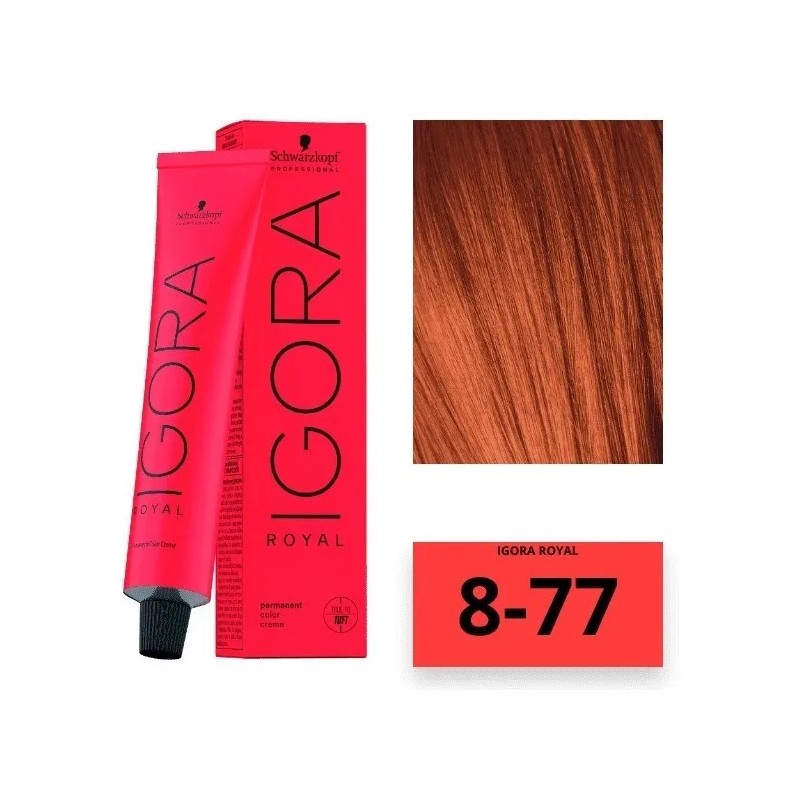 Tinte Schwarzkopf Professional Igora royal Reds tono 8-77 para cabello