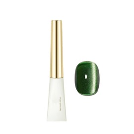 Green Cat Eye Gel Nail Polish, Cyan Holographic Cat Eye Gel Polish with Magnet Stick, Soak-Off UV/LED, Verdant Magnetic Nail Polish, Glitter Cat Eye Gel Nail Polish for Nail Art Salon DIY Home