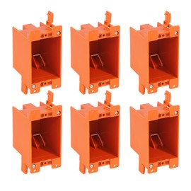 [6 Pack] CLOUDY BAY Single Gang Electrical Outlet Box,14 Cubic Inch Junction Box,Old Work Box,UL Listed
