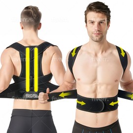 The Natural Posture Posture Corrector for Men and Women - Lumbar Back Brace and Shoulder Straightener - Helps Provide Lower Back Support and Relief - Adjustable, Comfortable and Easy to Wear