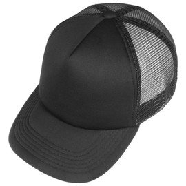 Lipodo 70s Rapper Mesh Cap Women/Men | Trucker Cap Made of 100% Polyester | Baseball Cap in one Size (55-60 cm) | Black