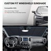 Windshield Sun Shade for Dodge Charger 2011-2023 with Rearview Mirror