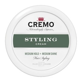 Cremo Barber Grade Hair Styling Cream, Medium Hold, Medium Shine, 4 Ounce
