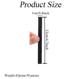 VASANA 50Pcs 12cm/4.7inch Length Black Plastic Mesh Makeup Brush Protector Expandable Mesh Sleeve Covers Cosmetic Beauty Brush Net Guard for Storage Travel (Not include Brushes)