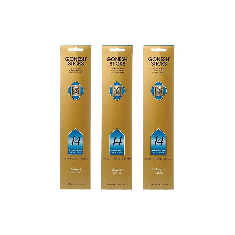 GONESH Incense Sticks Classic Series No. 14 Set of 3