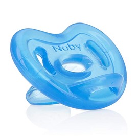 Nuby Nûby 5894 MOS Chupon Ortodontico 100% De Silicon, Azul/Aqua, Feeding Accessories Baby Boys, Azul/aqua, 1 Unidad Paquete De