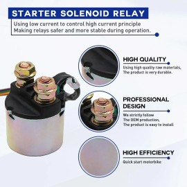 Yerbay Starter Solenoid Relay for Honda TRX350 Rancher 350 2000-2006/TRX420 Rancher ...