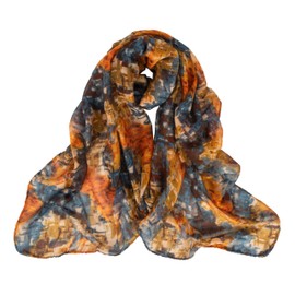 INOGIH Tie-Dye-Lightweight Floral-Scarves for Women Fashion Soft Shawl-Wraps Sunscreen-Shawls for travel