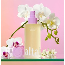 Saltair Body Oil. Luxurious Island Orchid After Shower and Bath Oil Moisturizer for Women. Botanical, Non-Greasy, and Well-Absorbing Lotion for Hydrating Dry Skin. 4oz Pump Bottle