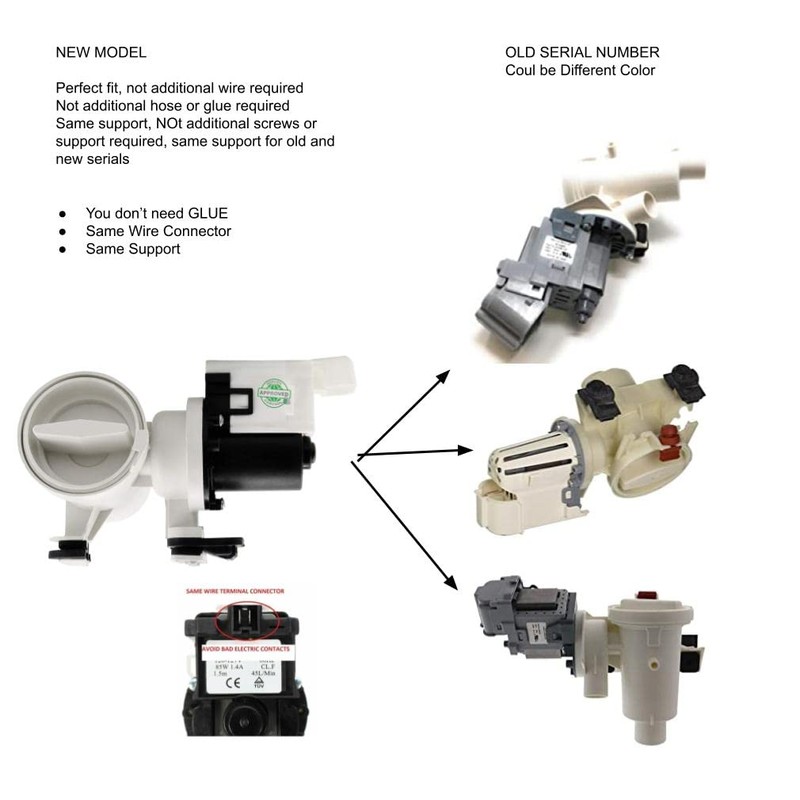 Kenmore Elite He 3t 4t 5t Washer water Pump 8182819-M