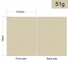5 Pieces Microblading Ink Free Practice Skin with Pre-Printed Designs Latex for Permanent Makeup Double Sided Ideal for Beginners (Pack of 5)