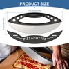AILUROPODA 12-Inch Pizza Rocker Blade Cutter, Stainless Steel with Protective
