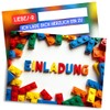 ZETTMANN® Building Blocks Invitation Cards Children's Birthday with Colourful Building