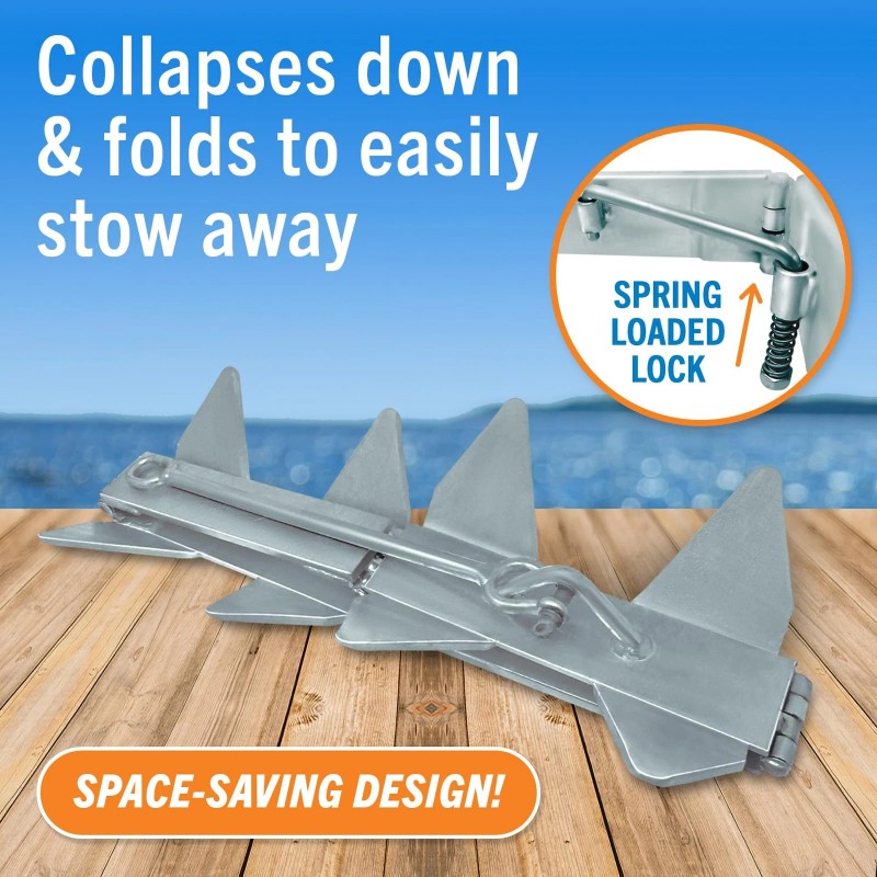 Better Boat Boat Box Anchor for Boats Small Folding Anchor