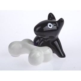 By BERS Salt and Pepper Dog, Tickle & Boni M Dogs Bully Bull Terrier – Probably the World süßesten Salt Shaker, Great Present, white/black