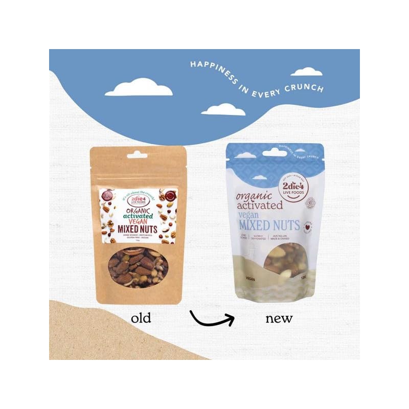 2Die4 Live Foods Activated Organic Vegan Mixed Nuts 120g