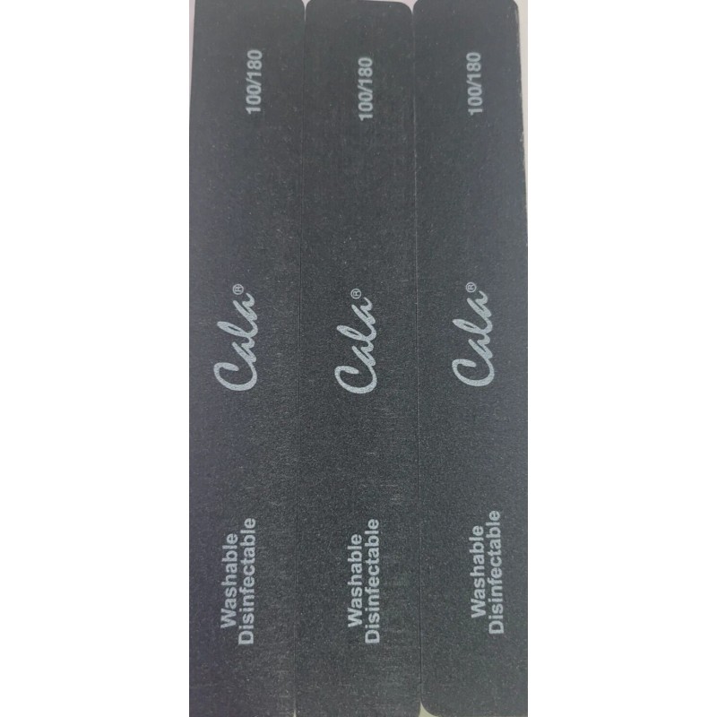 CALA JUMBO Black Nail File 100/180 REF:70126, 3 Count Washable