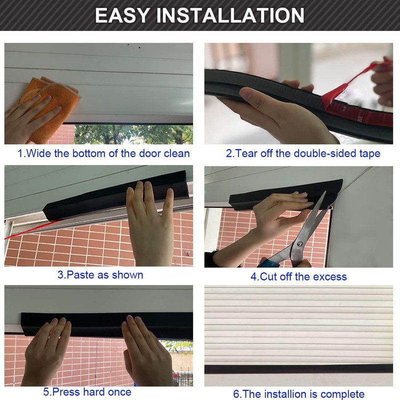 Universal Garage Door Threshold Seals Bottom Rubber Replacement, weatherproofing Garage