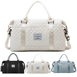 Cabin Bags Travel Bag for Ryanair Airlines Gym Bag for Women and Men Carry On Holdall Lightweight Luggage Overnight Weekend Bag underseat Luggage with Wet Pocket(Beige)