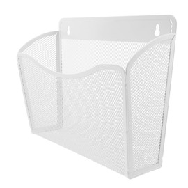TEHAUX Metal Wall Mount File Storage Basket Wall Organizer Document Holder Paper Sorter Classroom Use