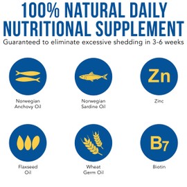 Shed-X Dermaplex Liquid Daily Supplement for Dogs – 100% Natural – Eliminate Excessive Shedding with Daily Supplement of Essential Fatty Acids, Vitamins and Minerals (8 oz)