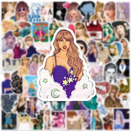 LEIAOLY 200PCS Taylor Music Sticker for Adult, Female Pop Singer Swift Ablum Stickers for Teen Girl, Waterproof Vinyl Sticker for Water Bottle Laptop Phone Skateboard Bike Party Favors