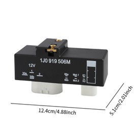 Milageto Radiator Cooling Fan Control Module Relay 2502218 Component Automotive 1J0 919 506 for Citigo for Toledo for A3 for Ibiza/ST