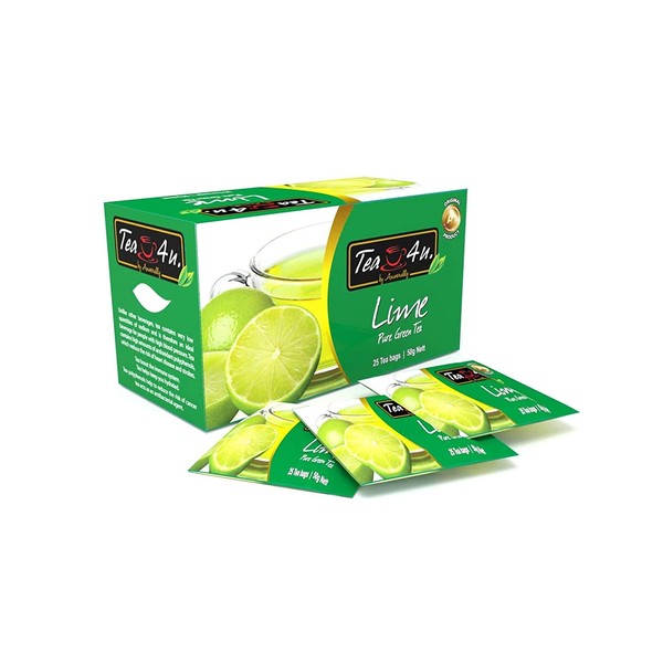 Tea4U Green Tea Bags with Lime