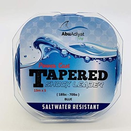 AbuAdiyat fishing POWER CAST TAPERED SHOCK LEADER (13mX5) (Blue, 18-70lbs)