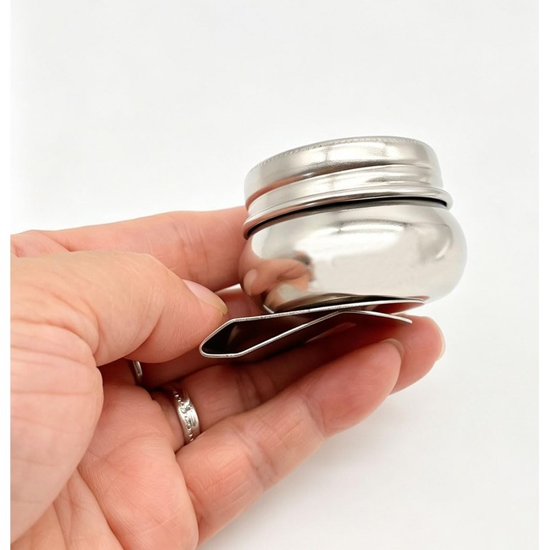 2Pcs Stainless Steel Single Dipper Palette Cup with Screw Lid