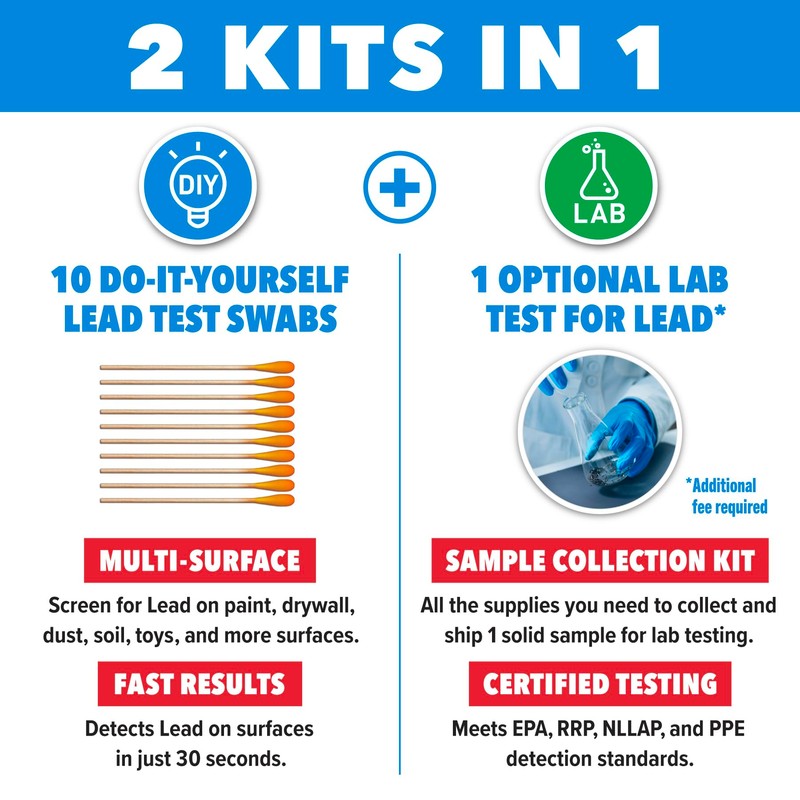 Safe Home® Lead Combo Test Kit – 10 DIY Surface