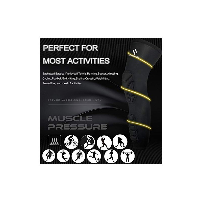 Knee Calf Padded 2 Pack Compression Leg Sleeve Shin Protective