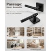 Black Interior Door Handle 4 Pack, Heavy Duty Closet Door