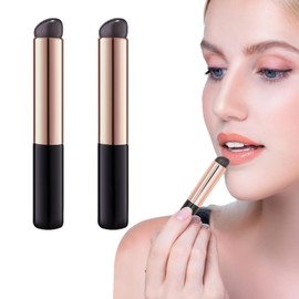 Coollooda Lipstick Brush, 2 Pieces, Makeup Brush, Silica Gel, Soft, Multi-functional, Lipstick Lip Brush, Makeup Tool, Easy to Carry, For Travel, Business Trips, Beginners