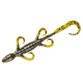 Yum Lures Lizard Ultimate Finesse Lizard Soft Plastic Swim-Bait Bass Fishing Lure with Curly Legs and Tail, Green Pumpkin, 6'