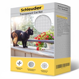 Schleuder Cat Net for Balcony, Bird Nets Bird Protection Net 5 x 5 m, Pigeon Net Balcony, Nylon Multifilament Yarn, Strong Load Capacity, Pond Net Transparent