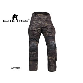 Emerson Airsoft Hunting Tactical Pants Combat Gen3 Pants with Knee Pads (US, Alpha, Large, Regular, Regular, Multicam Black)