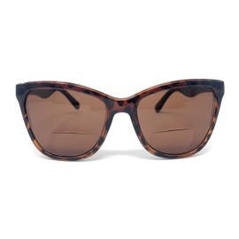 The Beverly Hills Bifocal Reading Sunglasses Cateye Butterfly Sun Readers for Women + 3.00 Brown Tortoise